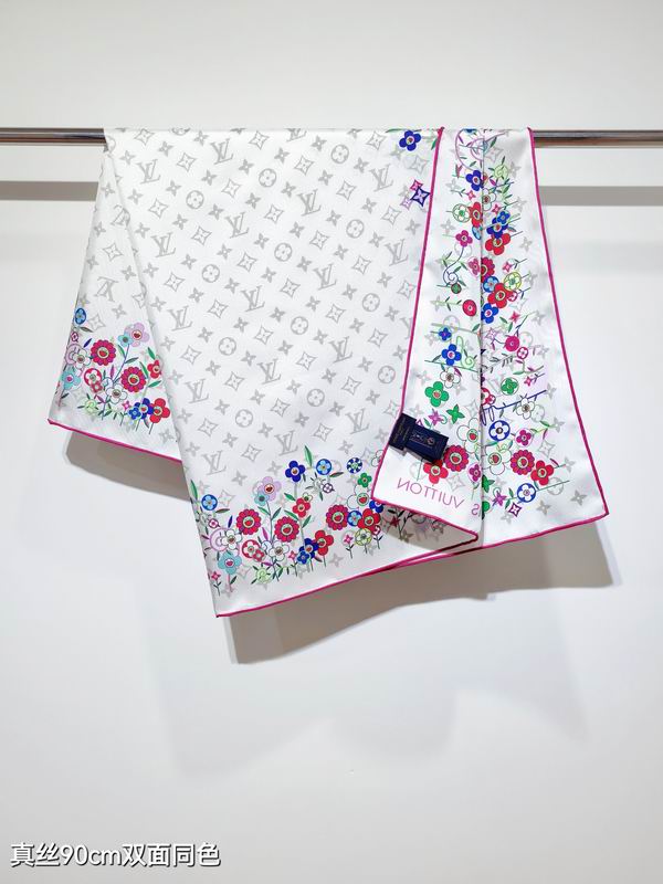 LV silk scarf 90X90cm E051775